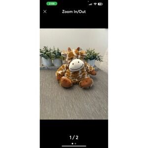 Intelex Warmies Microwavable Plush Stuffed Animal Brown Giraffe Heated Weighted